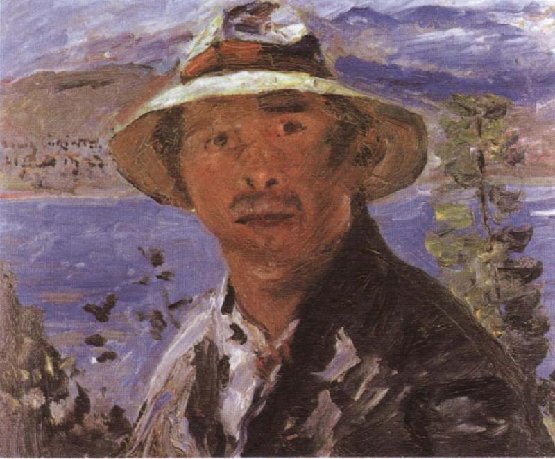 Self-Portrait in a Straw Hat, Lovis Corinth